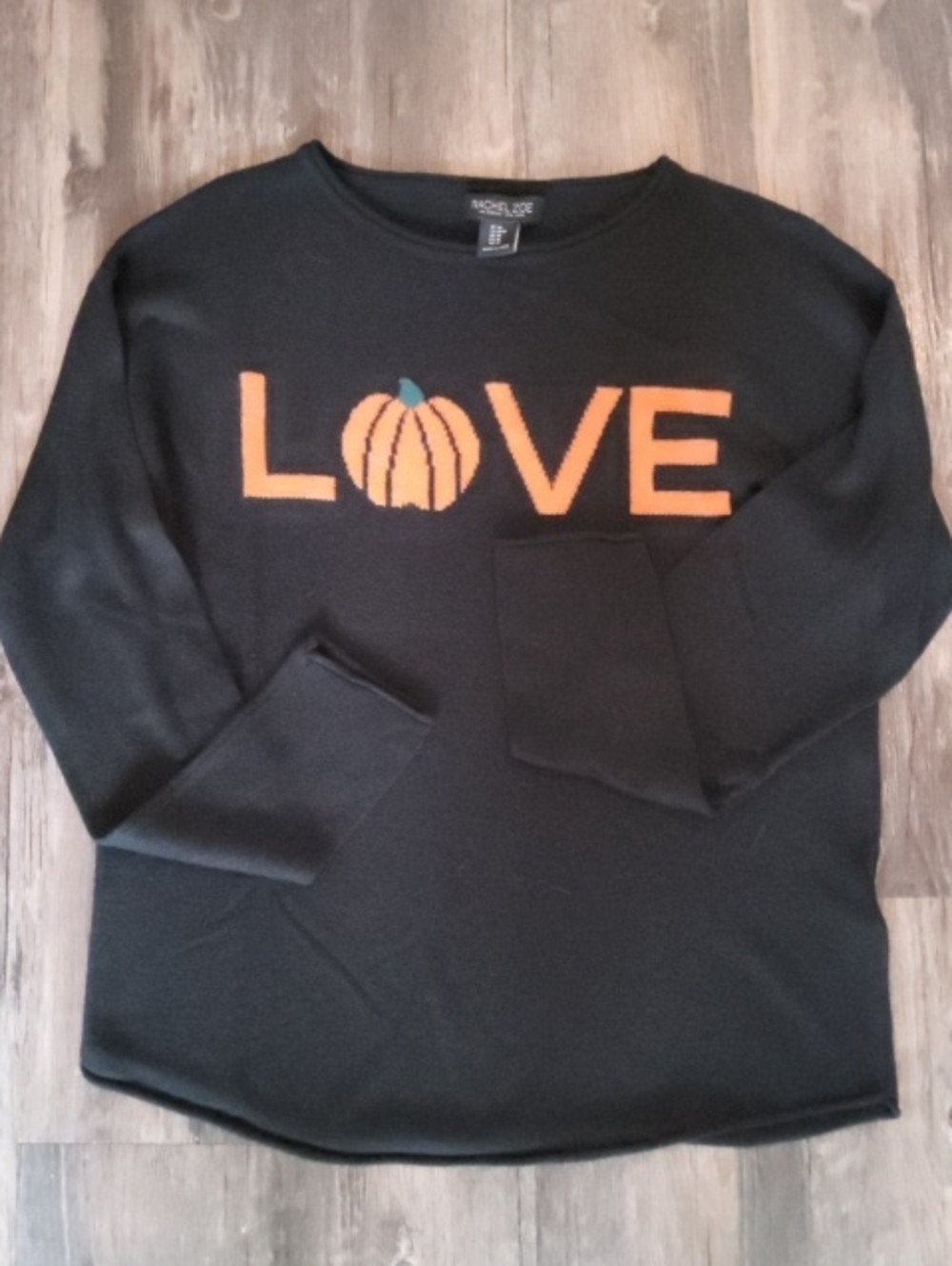 Pumpkin Halloween Cashmere Mix Sweater with LOVE Design